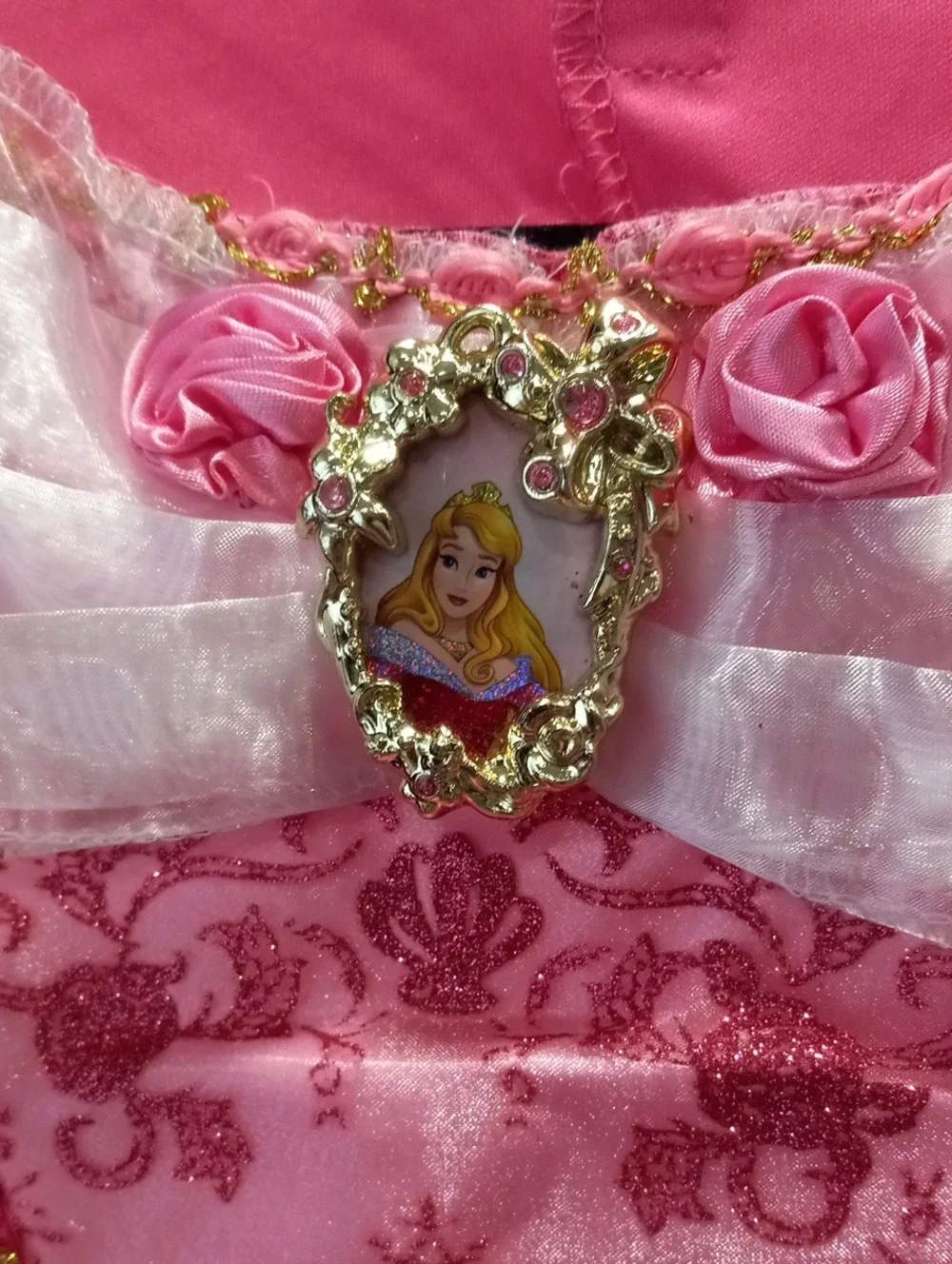 Disney Sleeping Beauty Pink and Gold Princess Dress Costume - Picture 5 of 16